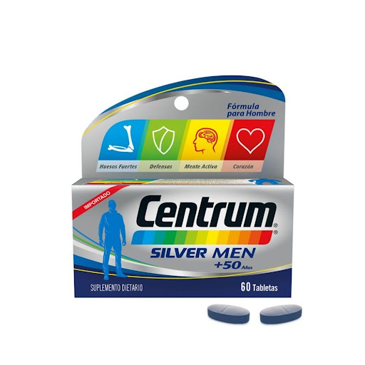 Centrum Silver Men +50 x 60 Tabletas Pfizer / Front