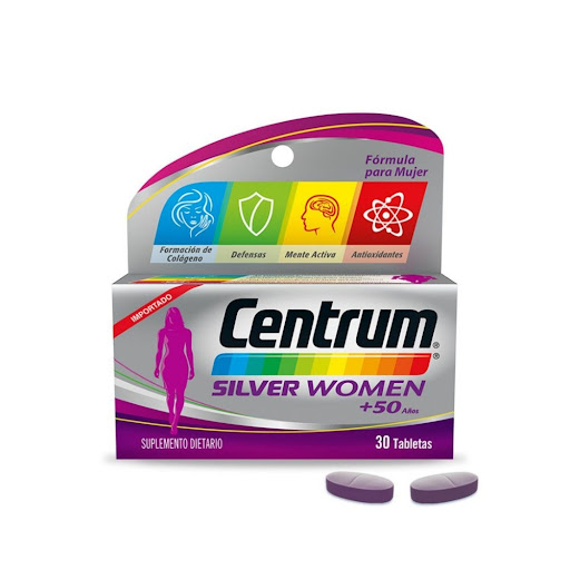Centrum Silver Women +50 x 30 Tabletas Pfizer / Front