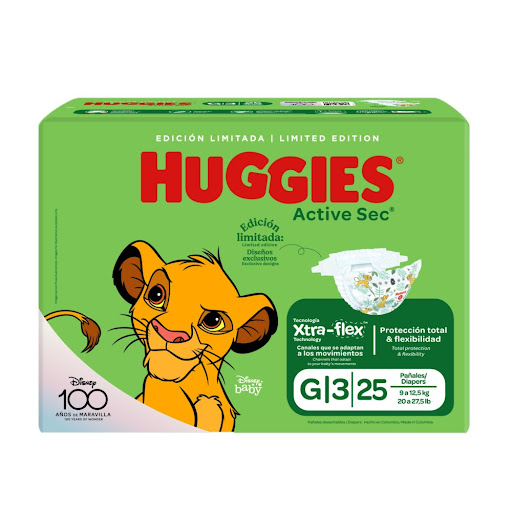 Pañales Huggies Talla G Active Sec x 25 Unidades