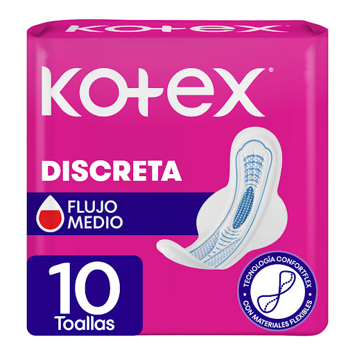 Kotex Toallas Sanitarias Discreta Ultra Delgada x 10 Unds Dimassi