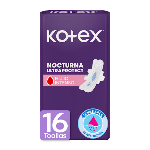Toallas Sanitarias Extra Largas x 16 Unidades Kotex