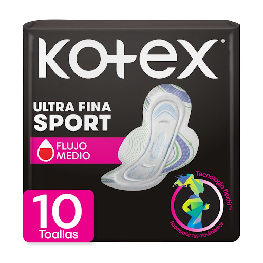 Kotex Toallas Sanitarias Sport x 10 Unds Dimassi