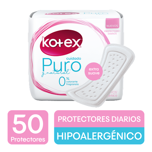 Kotex Protectores Diarios Puro y Natural x 50 Unds Dimassi