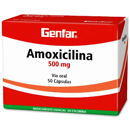 Amoxicilina 500MG Blister x 10 Capsulas Front