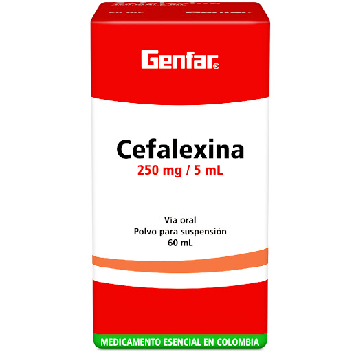 Cefalexina 250MG/5ML Polvo Susp Oral x 60ML la Sante / Front