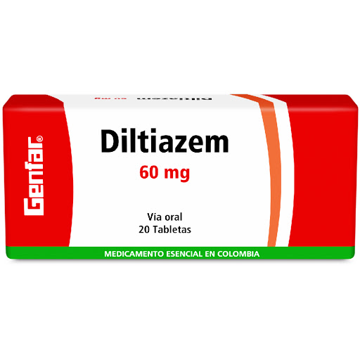 Diltiazem 60MG x 20 Tabletas Genfar / Front