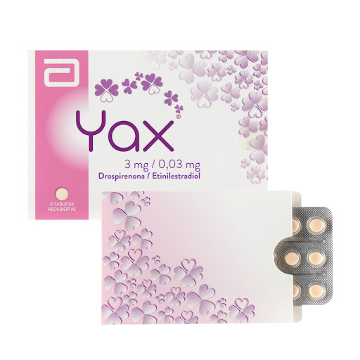 Yax 3MG/ 0.03MG x 21 Tabletas Recubiertas Abbott / Fronte