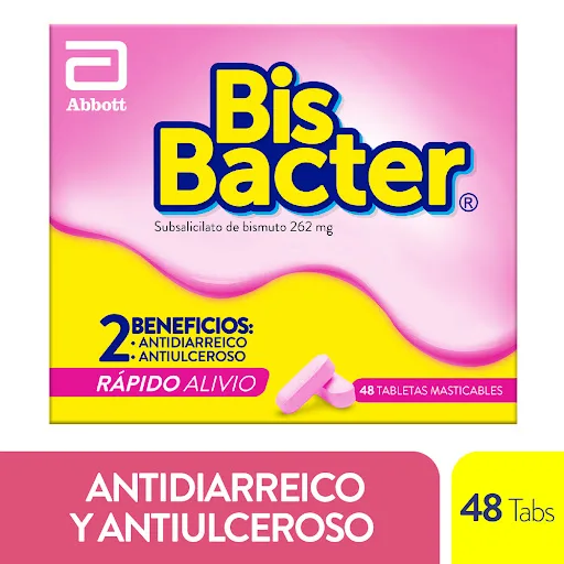 Bis Bacter 262MG x 6 Tabletas Masticables Fronte