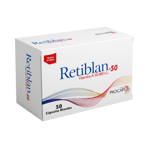 Retiblan 50.000 UI Blister x 10 Capsulas Blandas Procaps / Fronte
