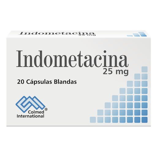 Indometacina 25MG x 20 Capsulas Colmed International / Front
