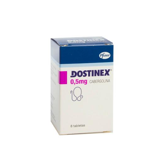 Dostinex 0.5MG x 8 Tabletas Pfizer / Front