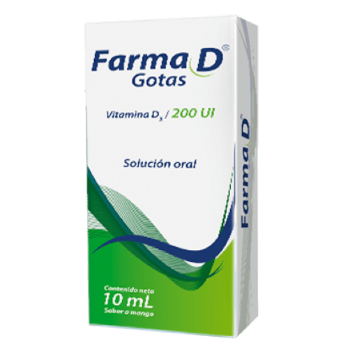 Farma D Gotas Vitamina D3 200UI Sol Oral