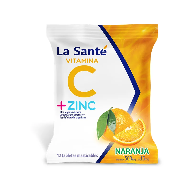 Vitamina C + Zinc Mandarina x 10 Tab la Sante