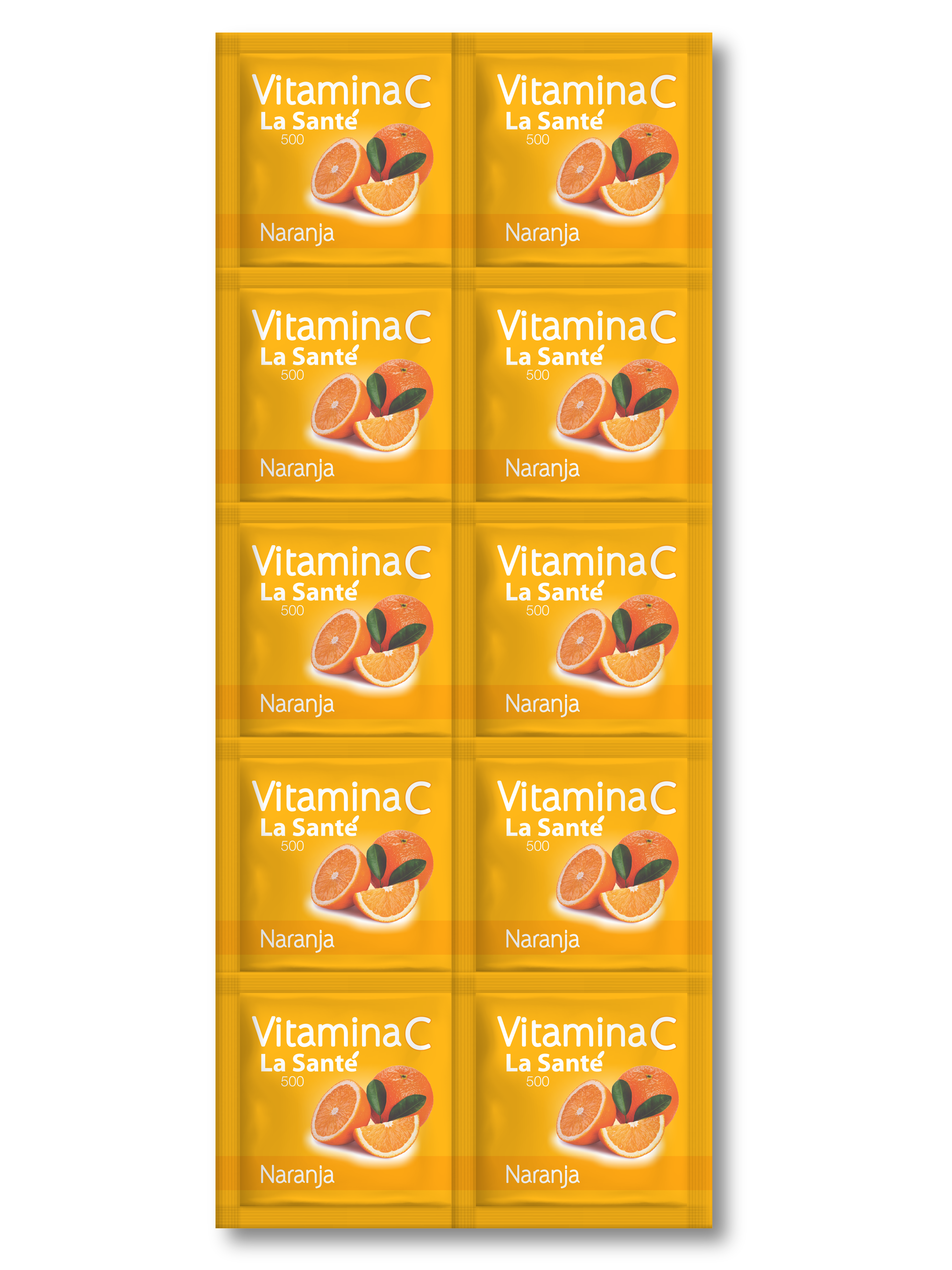 Vit C Tab Mast 500MG Naranja x 10 Tab la Sante