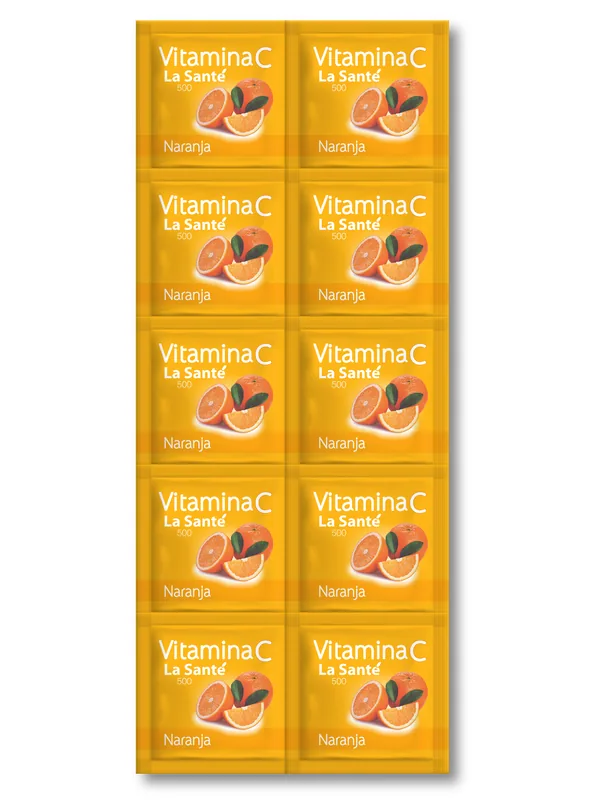 Vit C Tab Mast 500MG Naranja x 10 Tab la Sante