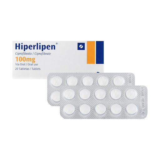 Hiperlipen 100MG x 20 Tabletas Sanofi / Front