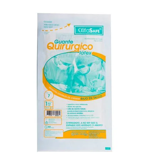 Guante Quirurgico Latex 7 Alfasafe