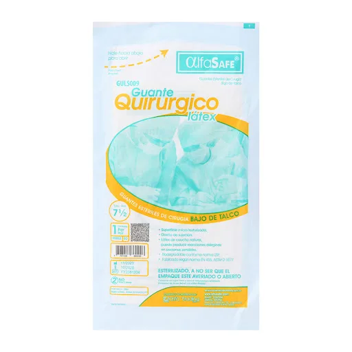 Guante Quirurgico Latex 7 5 Alfasafe