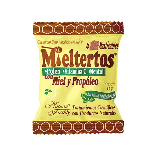 Mieltertos con Miel y Propoleo Sobre x 4 Tab Mast Apiario Ramirez Front