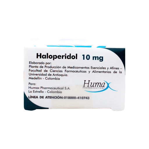 Haloperidol 10MG x 20 Tabletas Humax Pharmaceutical / Front