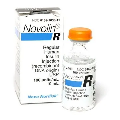 Insulina Novolin R Ampolla 100UI ML x 10ML Novo Nordisk