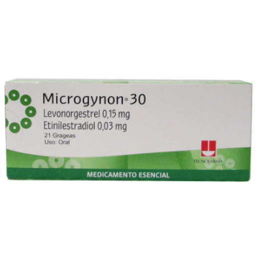 Microgynon 30MG x 21 Comp Rec Tecnofarma / Front