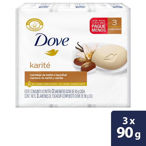 Jabon Dove Karite Paquete x 3 Unds x 270G