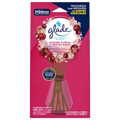 Aromatizante Glade Varitas Alegria Floral x 100ML Johnson Johnson