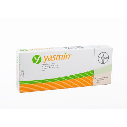 Yasmin 3MG/0.03MG x 21 Comprimidos Bayer / Front