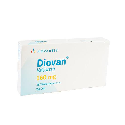 Diovan 160MG x 28 Tabletas Recubiertas Novartis / Front