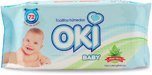 Toallas Humedas Aloe Vera x 72 Unds Oki