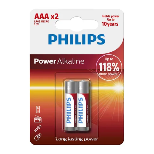 Pilas Philips Power Alcalina Aaa x 2