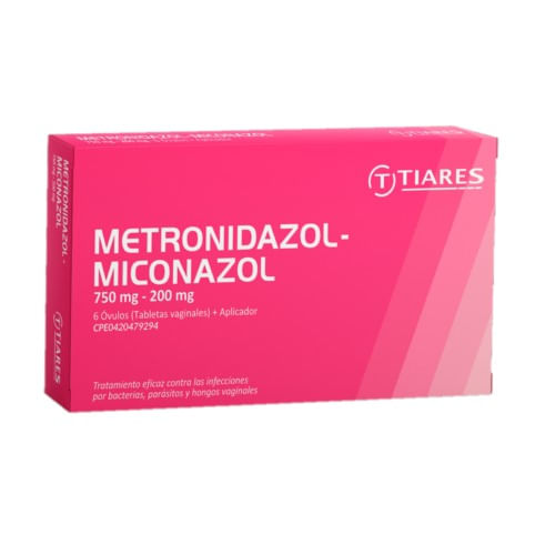 Metronidazol-miconazol x 6 Ovulos Vaginales Tiares