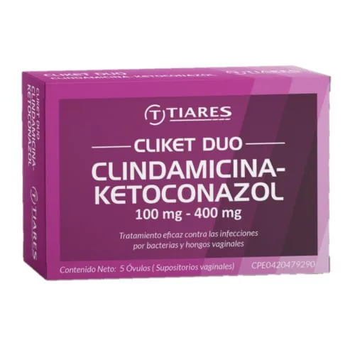 Cliket Duo Ovulos 100 Mg+400 MG x 5 Tiares