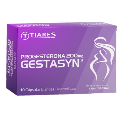 Gestasyn Progesterona 200MG x 10 Capsulas Tiares