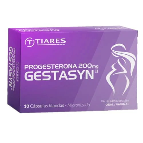 Gestasyn Progesterona 200MG x 10 Capsulas Tiares