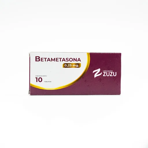 Betamentasona 0.25MG 10 Tabletas Zuzu